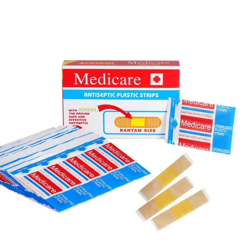 Atadura de primeiros socorros de emergência, tecido não tecido, impermeável, respirável, estéril, pasta ferida, band-aid médico, gesso, 100pcs por conjunto