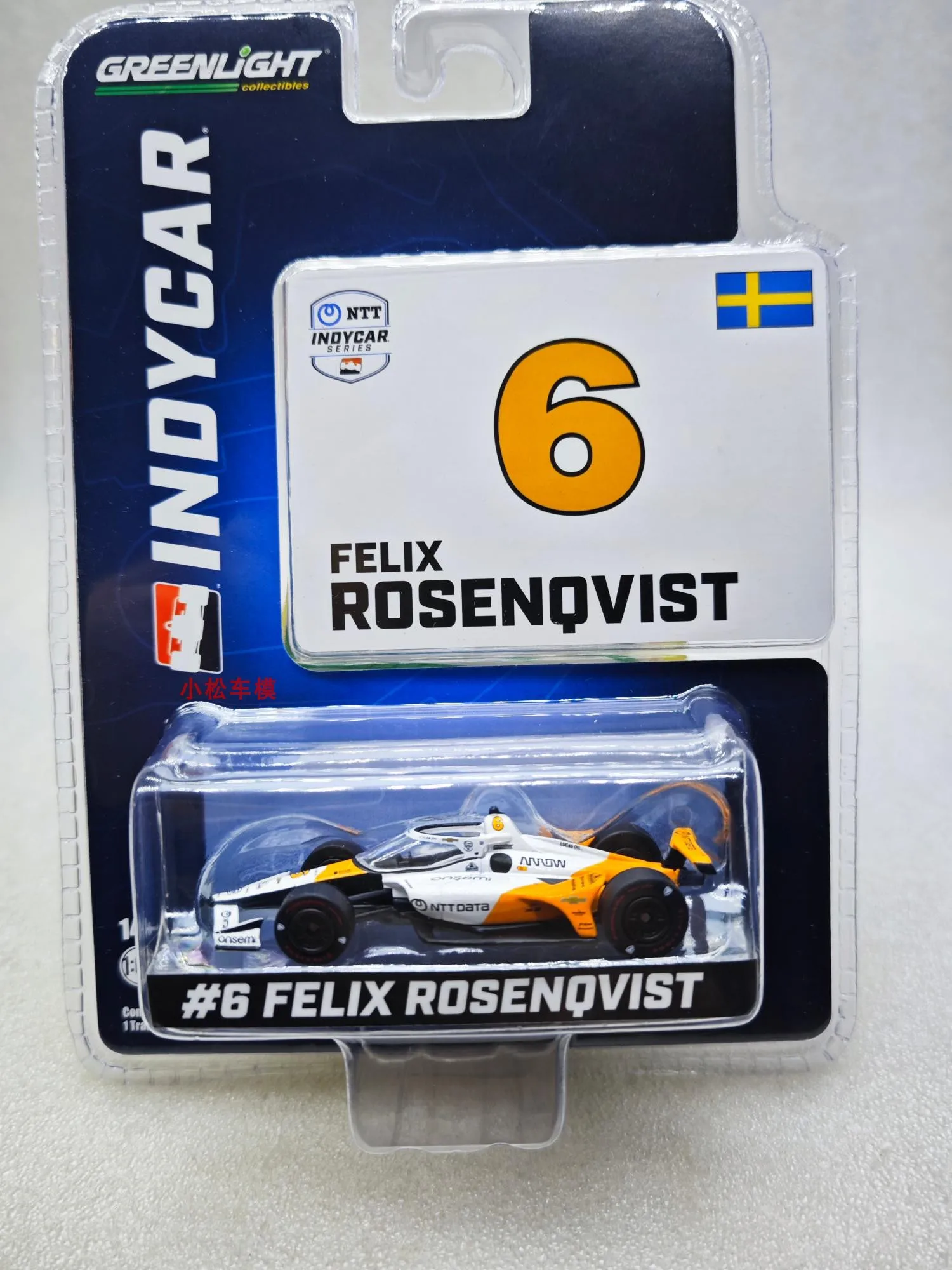 

2023 NTT IndyCar Series - # 6 Felix Rosenqvist McLaren Triple Crown 60th Anniversary Celebrationcar Model Toys Gifts Collection