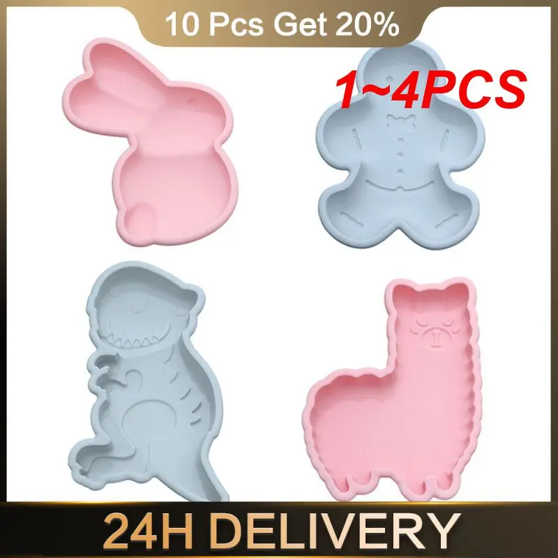 1~4PCS Alpaca Rabbit Silicone Molds Cake Table Decoration & Accessories Chocolate Candy Dessert Cupcake Kitchen Accessories