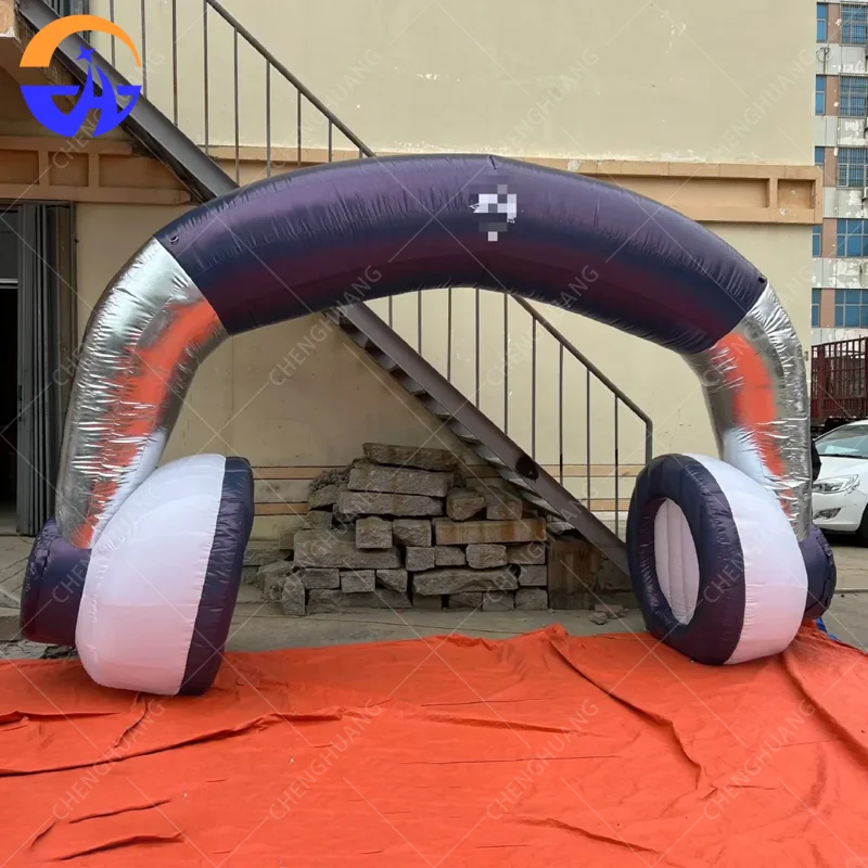 Customized Inflatable Simulated Headset Air Model Decorative Prop for Outdoor Music Festival Activities, Bar Stages