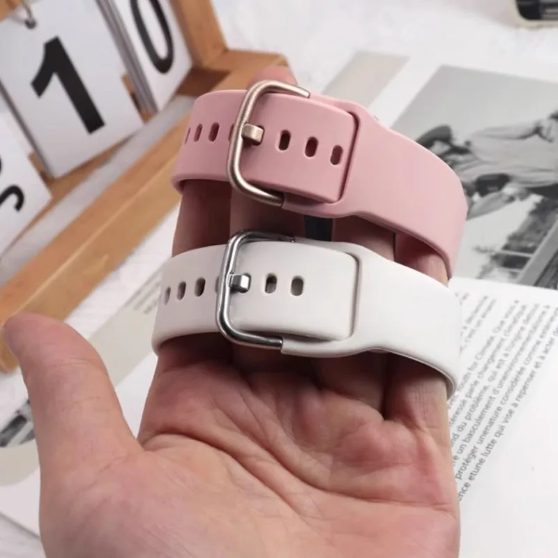 

Поп-ремешок для часов 20 мм 22 мм для Amazfit Bip3 3Pro GTS2 2E 3 4 4Mini GTR GTR2 силиконовый ремешок для Samsung Galaxy Watch 7 6 5 4 Classi