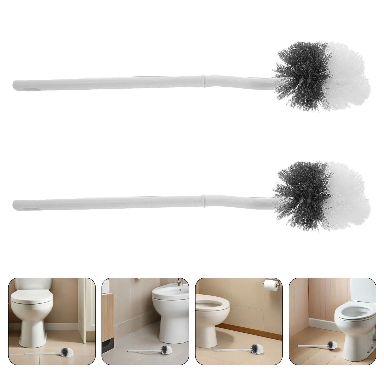 

5Pcs Curved Bent Toilet Cleaning Brushes Ergonomic Handle Long Scrubber Deep Clean Under Rim Bathroom Cleaning Tools