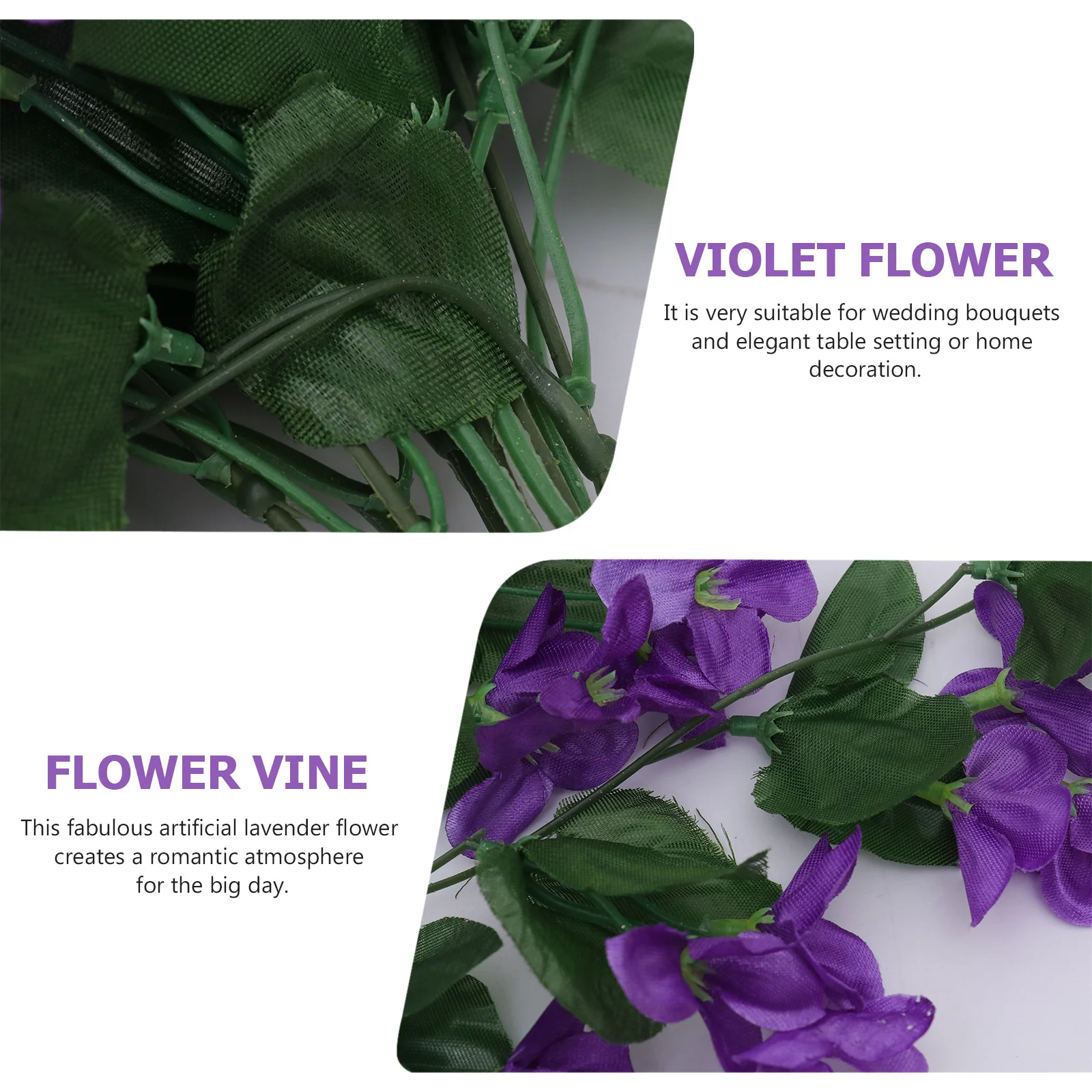 

Artificial Lavender Flowers Deep Purple Simulation Hanging Vine Romantic Wedding Elegant Table Setting Home Decoration Fake