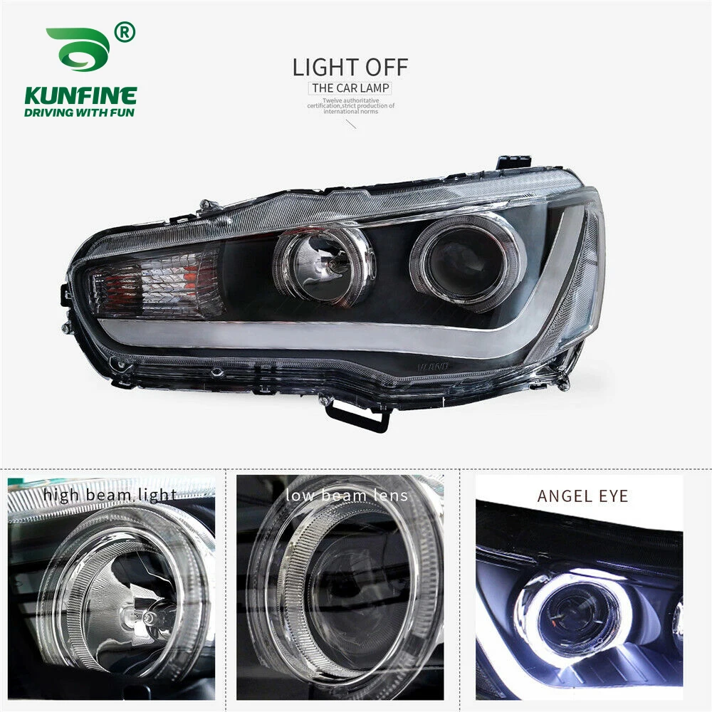 Car Styling Car Headlight Assembly For Mitsubishi Lancer EVO X 2008-UP LED Head Lamp Car Tuning Light Parts Plug And Play