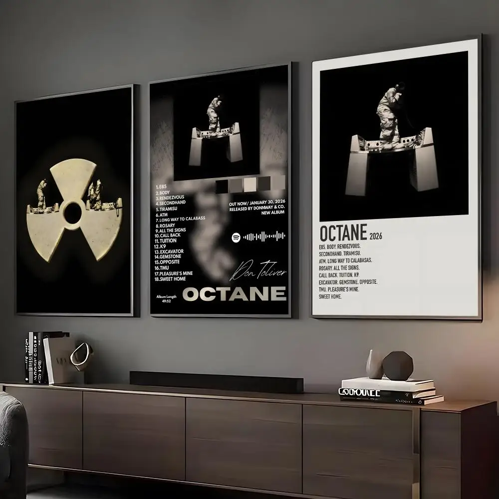Don Toliver OCTANE Painting Calligraphy HD Art Wall Room Decor Home Waterproof Home Living Bar Decorative Paintings