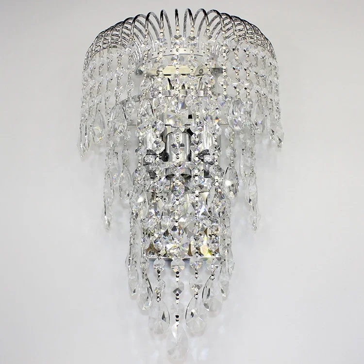 

Crystal Luxury k9 wall lamp led gold/silver living modern bedside restaurant lamp fashion wall lights