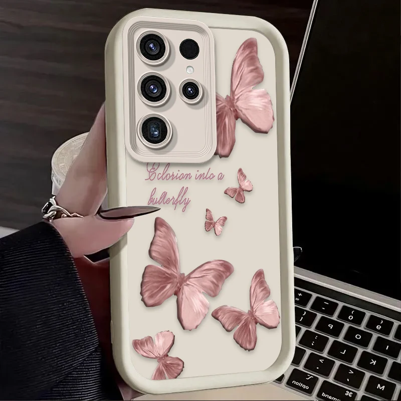 레트로 나비 폰 케이스 삼성 갤럭시 S24 S25 S23 울트라 S22 S21 플러스 FE A36 A56 A26 A16 A06 A15 A25 A35 A55 5G 커버