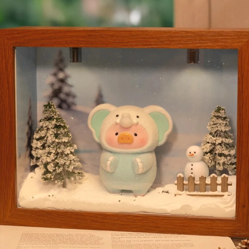 

LuLu The Piggy Animal Party Elephant Action Figure Hanging Card Limited Edition Cute Pig Anime Figure Flocking Doll Toy Gift New