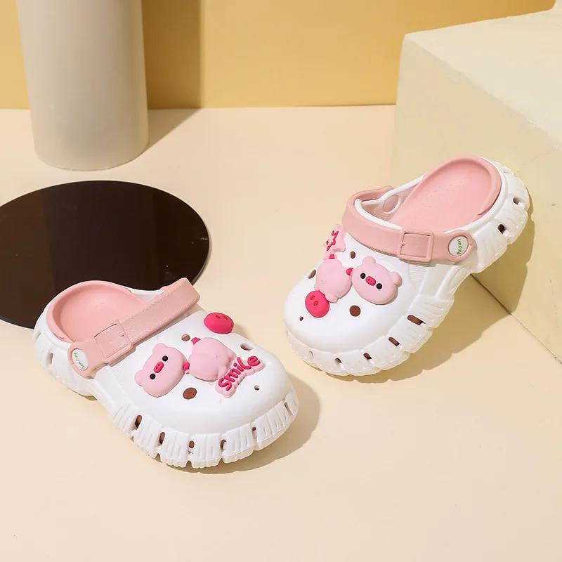 Children's EVA cogs summer cartoon cute clogs little girls boys sandals indoor outdoor slippers soft soles beach shoes kids shoe