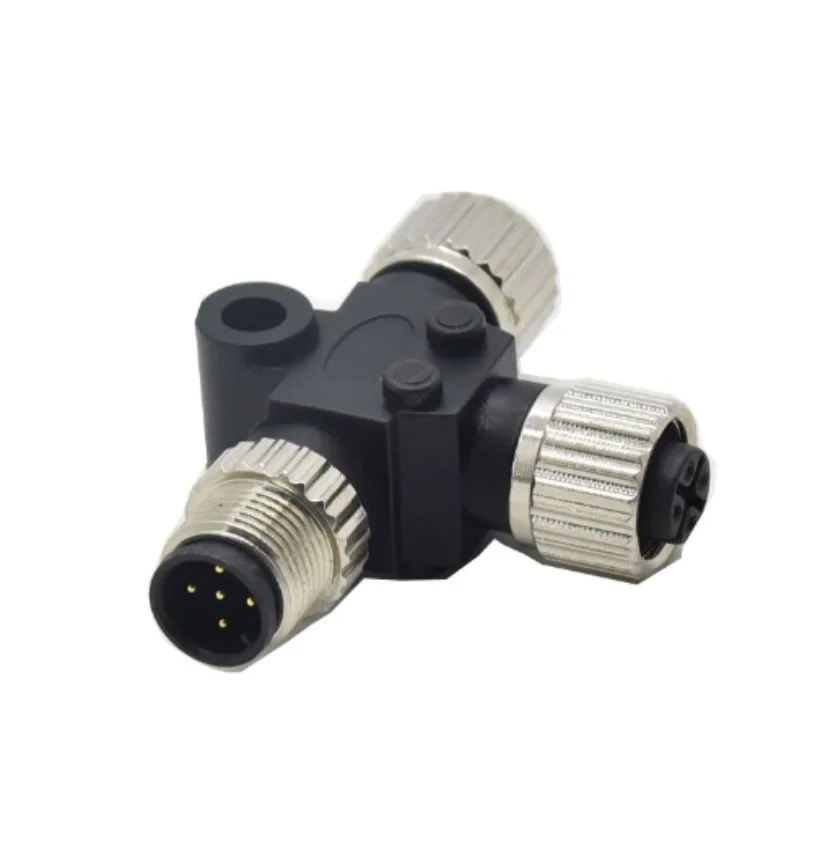 Tee Connector for NMEA 2000 M12 Thread 5 Pin IP67 Waterproof Fit for Lowrance Networks 1PC