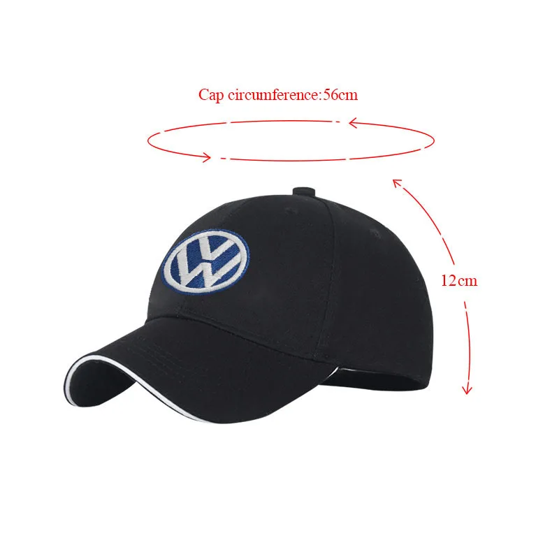 1/2pcs Fashion Unisex Baseball Caps Snapback Hat Outdoor Adjustable Casual Sun Hats For Volkswagen VW Caddy Golf 6 Golf 7 Jetta