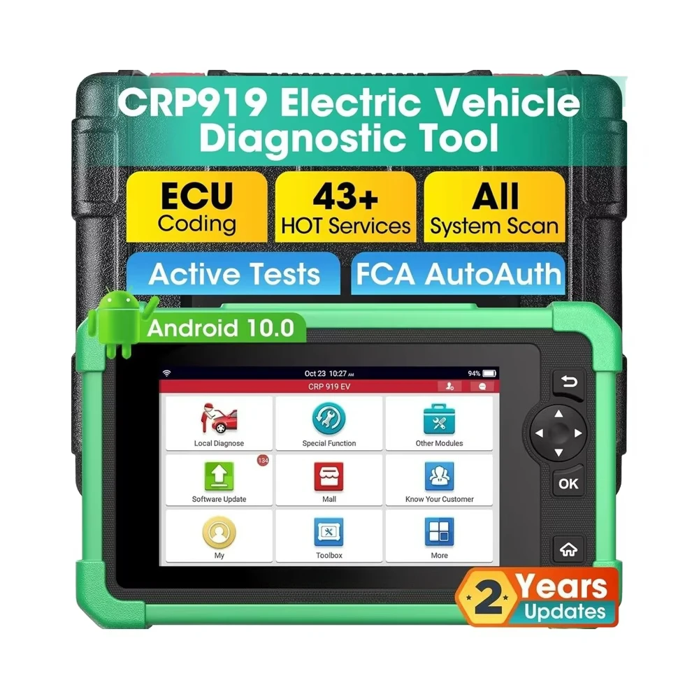 

X431 CRP919 EV 2025 All-in-One Diagnostic Scanner for Bidirectional Scan Electric Vehicles New Energy Cars 43+ Reset ECU