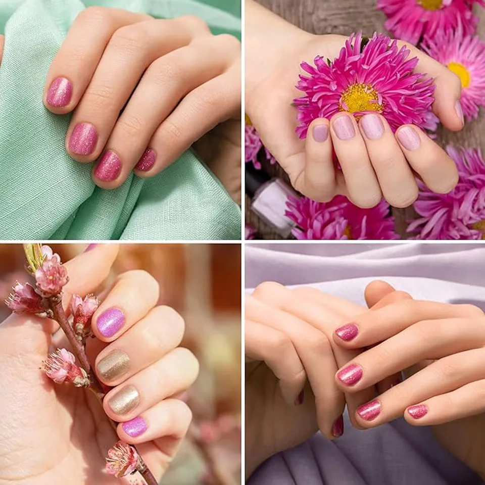 Kit de uñas acrílicas con lámpara UV, herramientas DIY 5