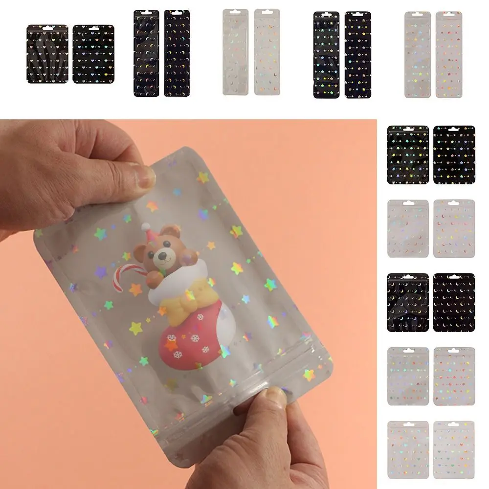 أكياس ليزر ستار مون بسحاب ، حقيبة بلاستيك ذاتية الغلق ، حقيبة تعبئة قابلة للإغلاق ، الموضة ، من من من من من من نوع Laser Star Moon