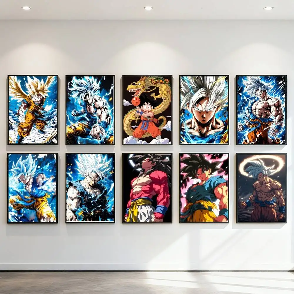 Anime D-DRAGON B-BALL Saiyan Poster Art Print Anime Style Home Decor Ideal Gift Perfect Room Decor