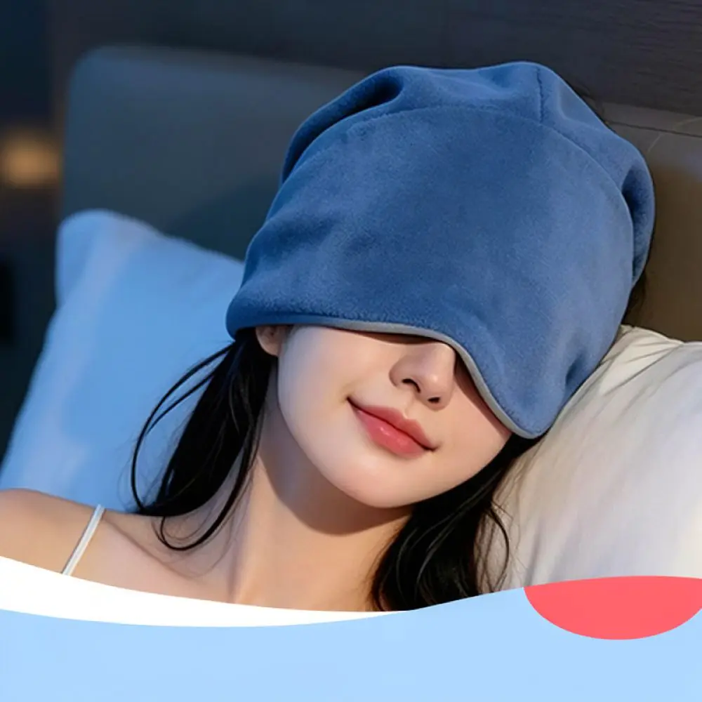 Weighted Sleep Mask Soft Velvet Head Wrap Light Blocking Eye Shade Sleep Aid For Travel Office Nap Relaxation Gear