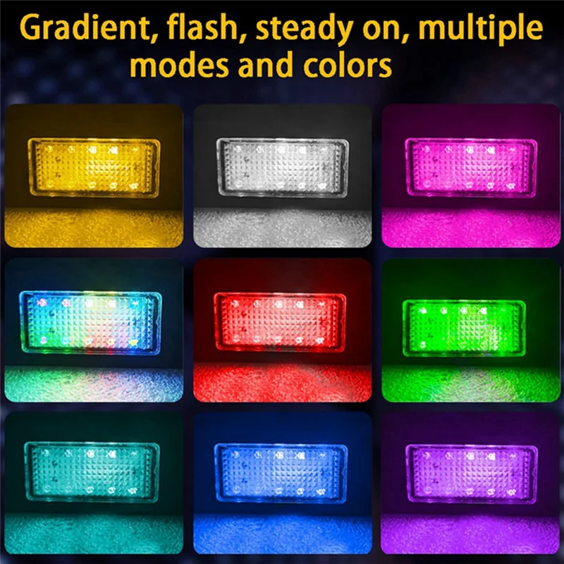 

2PCS Car License Plate Light Colorful Flashing And Decoding For A1 A4 B8 A5 S5 A6 S6 A7 Q5