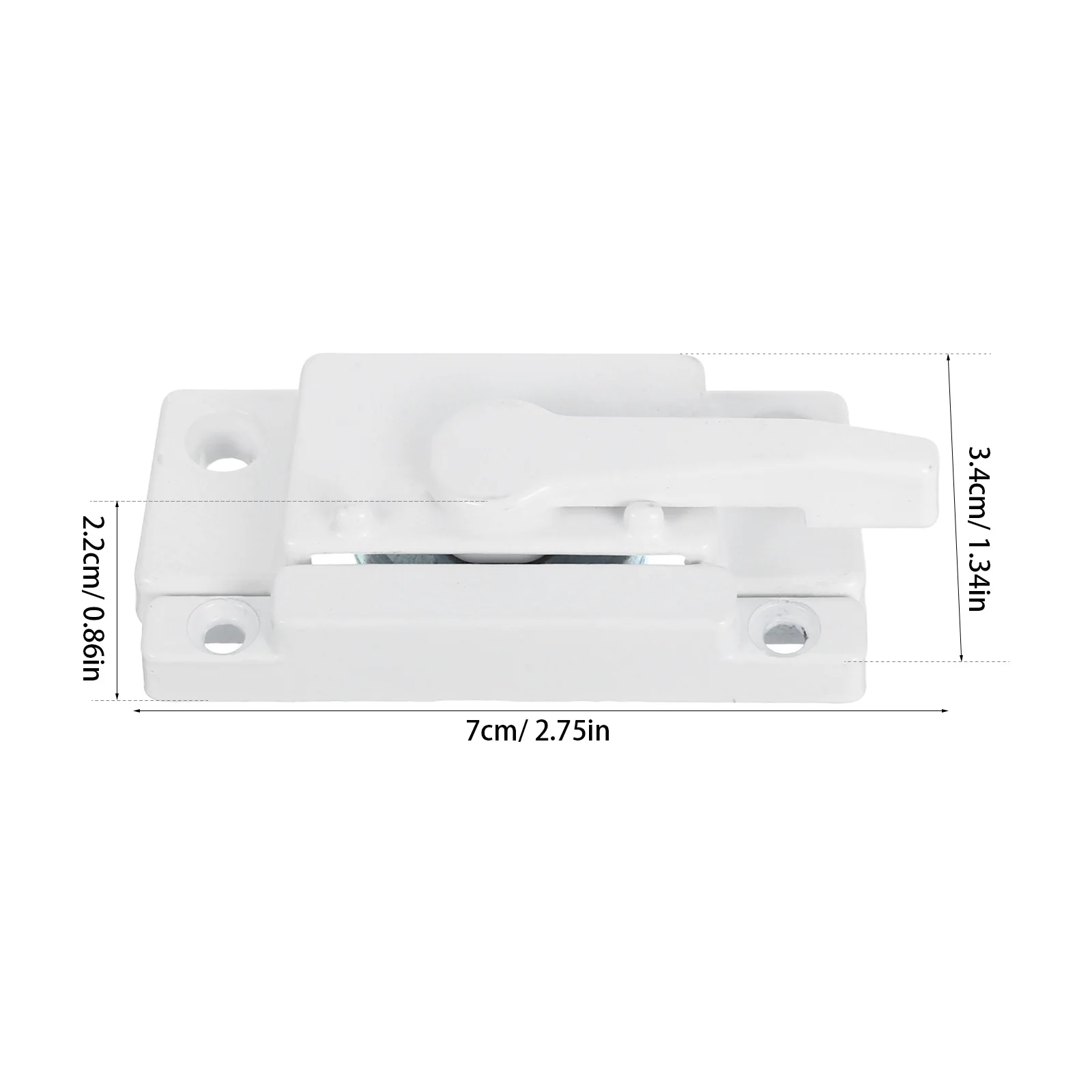 2Pair Window Locks Sliding Sash Lock White Crescent Lock Sliding Fixed Latch for Left Right Opening Anti Theft