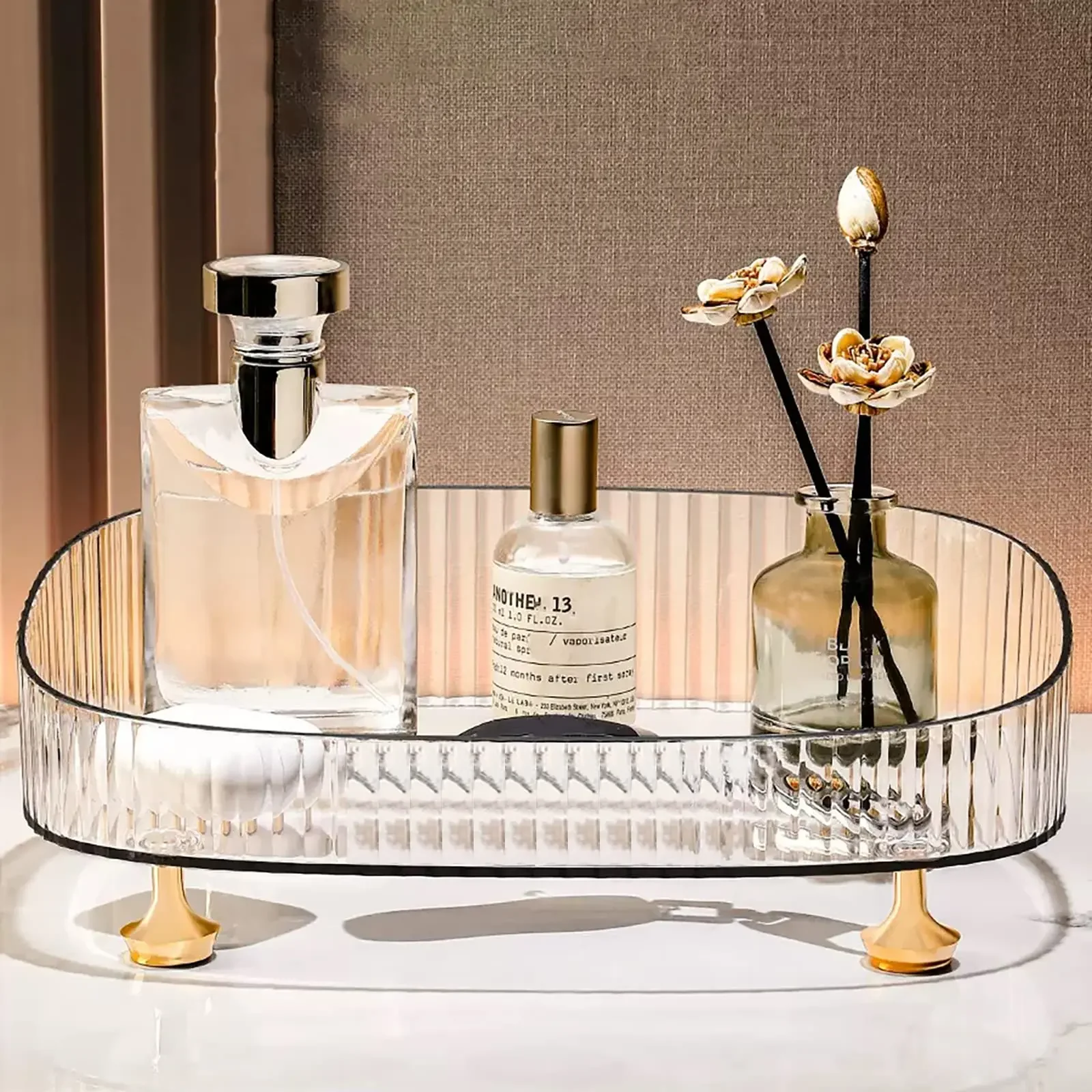 Organizer na perfumy do toaletki o dużej pojemności do komody Przezroczysty schowek na biurko na butelkę z balsamem Kosmetyki do pielęgnacji skóry