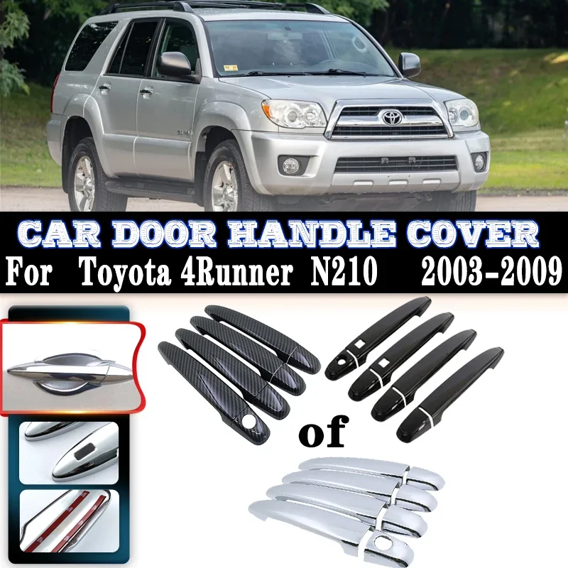 For Toyota 4Runner Accessories Hilux Surf 2003~2009 N210 Car Door Handle Cover Exterior Scratch Protective Decor Car Accessories