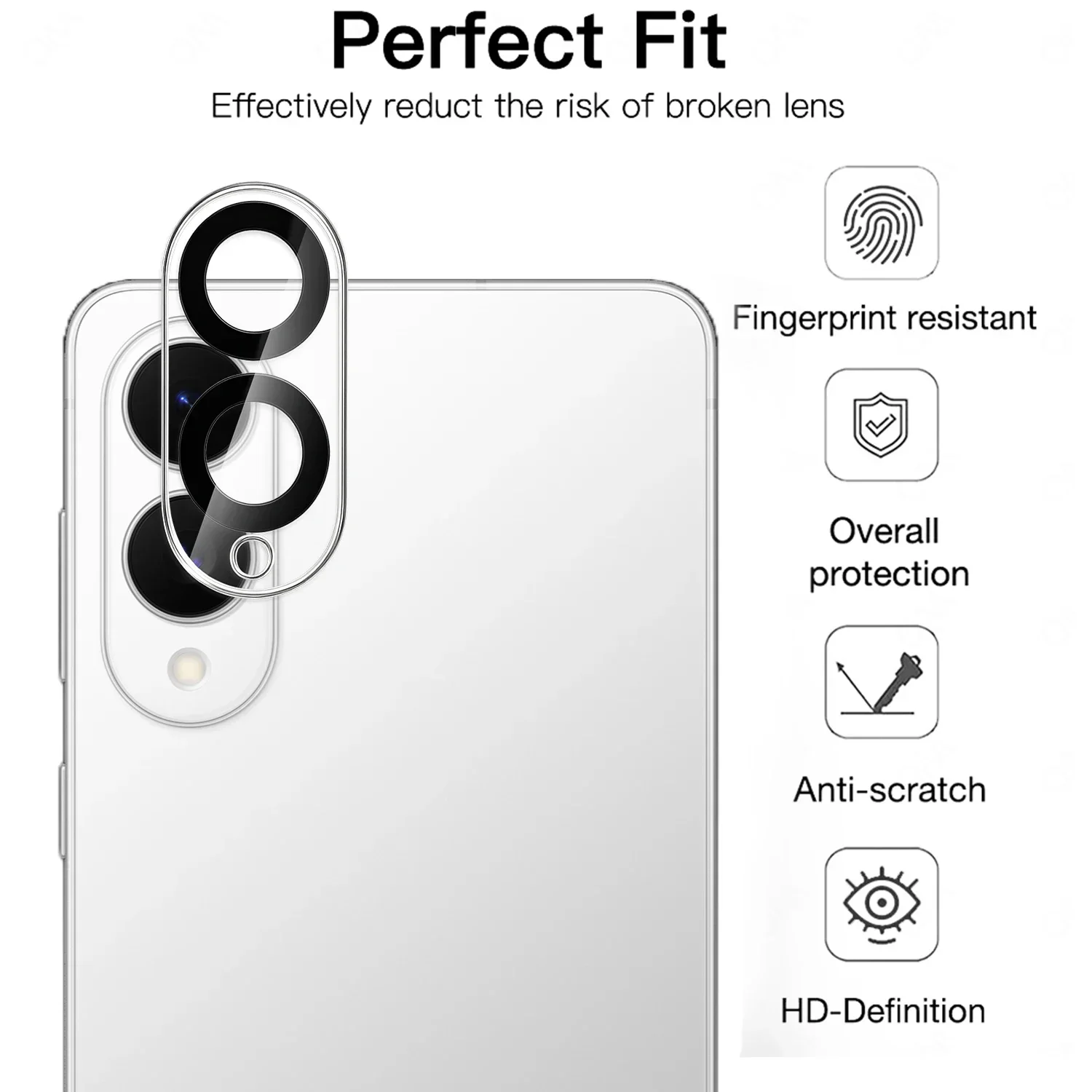 1-4Pack Camera Lens Protector For Samsung Galaxy S25 Edge S25edge 9H Hardness HD Clear Tempered Glass Lens Film Cover Protective Cover