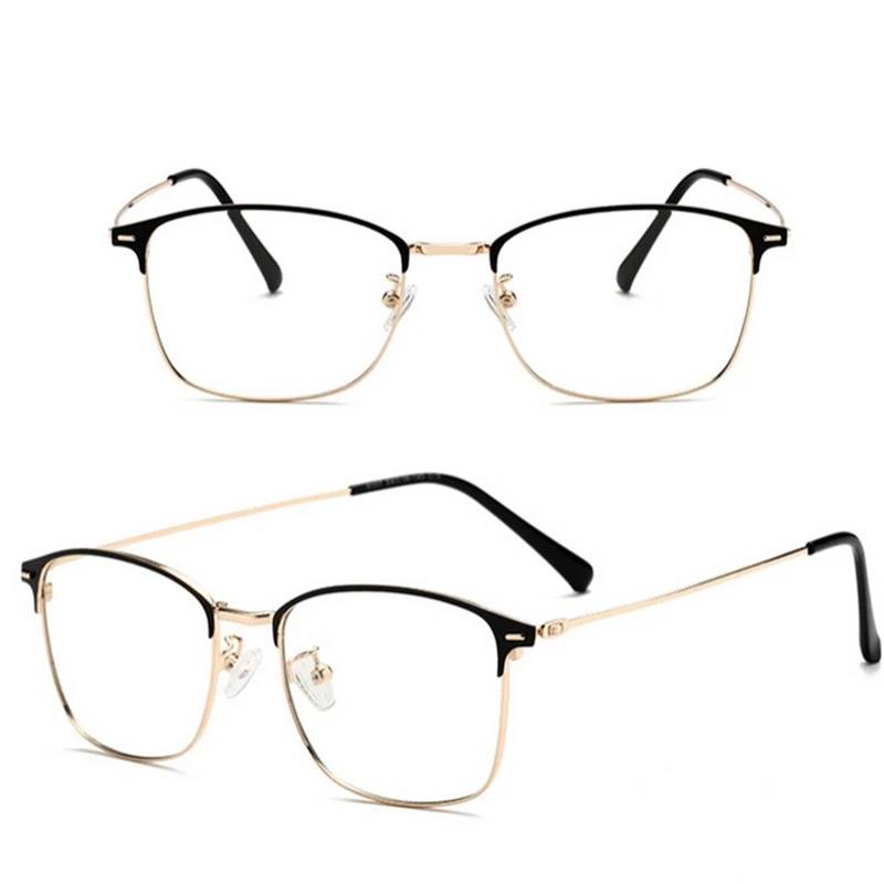 Sun Photochromic Lens Square Nearsighted Glasses Anti-blue Light Computer Prescription Eyeglasses Diopter 0 -0.5 -1.0 To -4.0