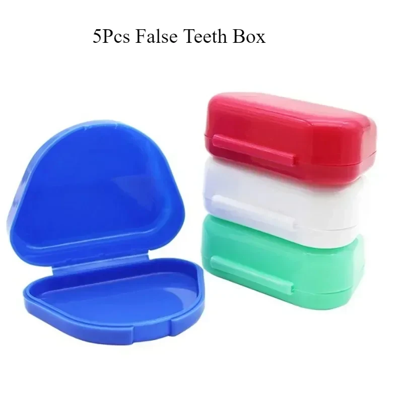 

Dental Orthodontic Brackets False Teeth Box Dentist Retainer Case Vent Holes Dentistry Denture Box Fake Brackets Protect Case