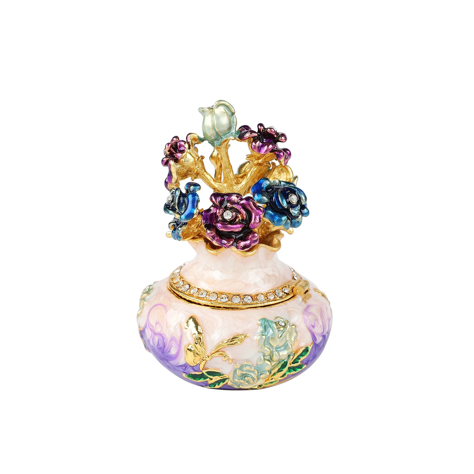 

Эмалированный цвет фиолетовая ваза шкатулка для драгоценностей изысканное маленькое украшение для дома