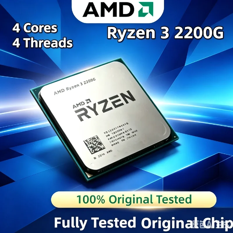 Brand New Original AMD Ryzen 3 2200G YD2200C5M4MFB Desktop CPU 3.5GHz Zen Quad‑Core Quad‑Thread AM4 Interface Hot Sale Processor