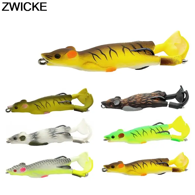 

Silicone Lures 9cm 12g Topwater Wobbler Bait Lifelike Rat Bait Frog Artificial Fishing Lure Propeller Lure Bait Fishing Tackle