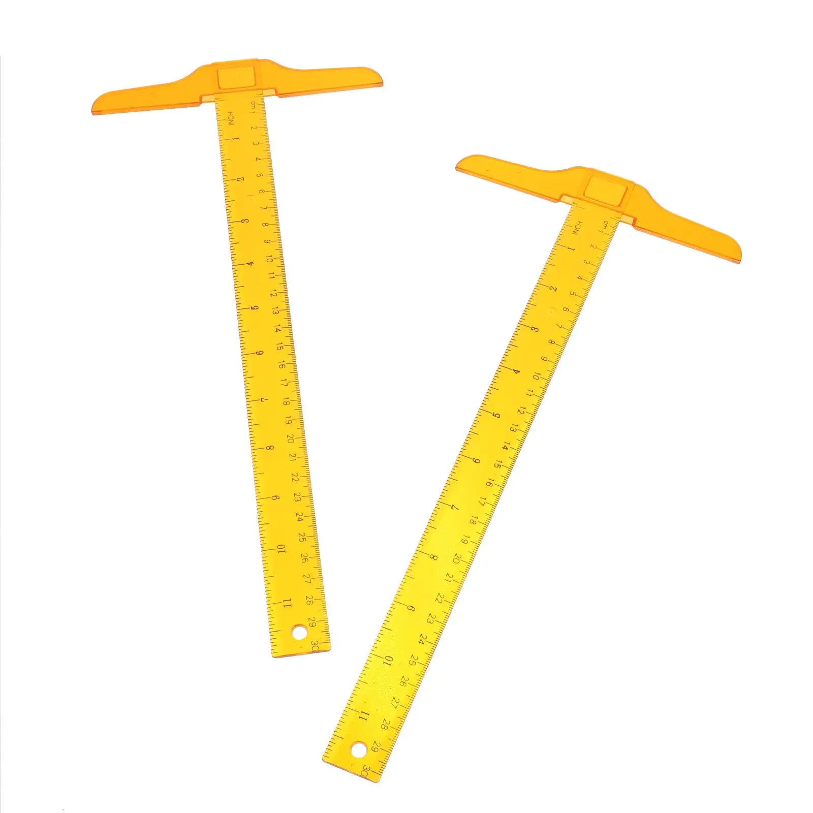 

Plastic T-shaped Ruler 2 Pcs Kids Students School Office Inch Centimeter Clear Accurate Drawing Supplies Measuring Tool