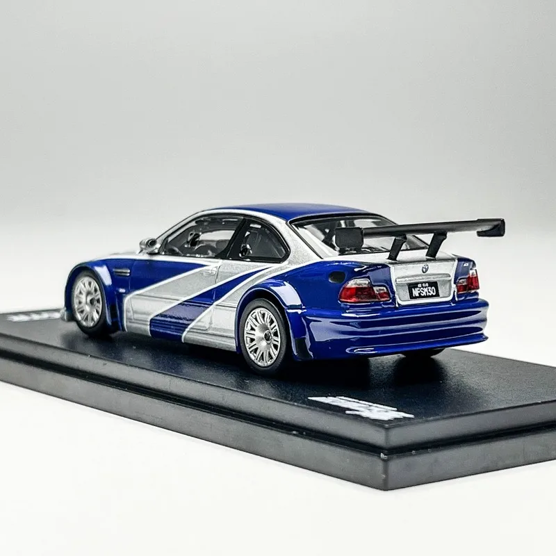 AR Box Diecast 1/64 مقياس BMW M3 GTR نموذج سيارة رياضية سبيكة BMW M3 GTR تحتاج سرعة اللعب المركبات نموذج هدية الديكور