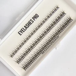 black fishtail DIY Hand Made Eyelash Extension Segmented Flase Lashes Dramatic Lash Bundles Soft Ribbon Strip Eyelashes Makeup