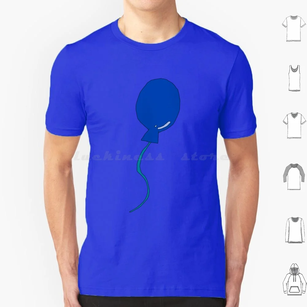 Blue Balloon T Shirt 6xl Cotton Cool Tee Blue Balloon Fun Party Aesthetic Cute Colorful