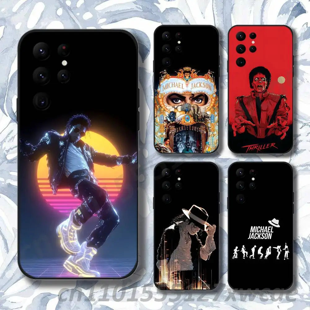 Singer M-Michael J-Jackson Phone Case For Samsung S10,S21,FE,S21 ,S26,S25,S24,S23,Ultra,S9,S22,Plus Black Shockproof Soft