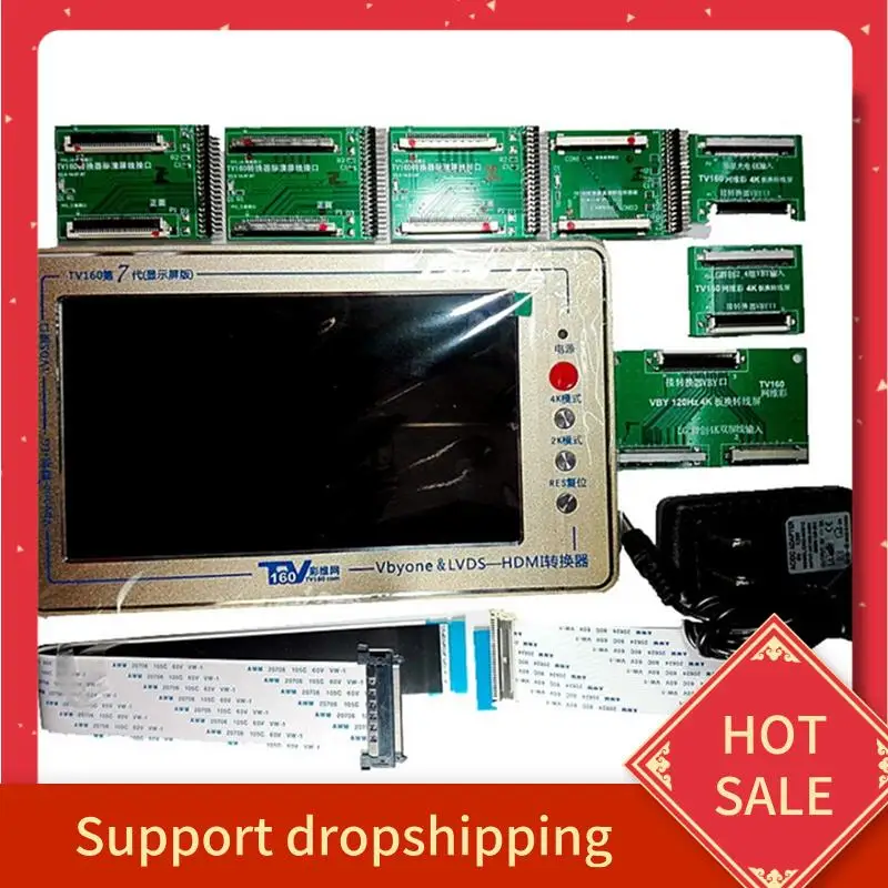 B44C TV160 Преобразователь материнской платы 7-дюймовый 1024X600 Дисплей Инструмент для тестирования 7-й серии Комплект Vbyone LVDS в HDMIS Вилка стандарта США B44C TV160 Преобразователь материнской платы 7-дюймовый 1024X600 Дисплей Инструмент для тестирования 7-й серии Комплект Vbyone LVDS в HDMIS Вилка стандарта США