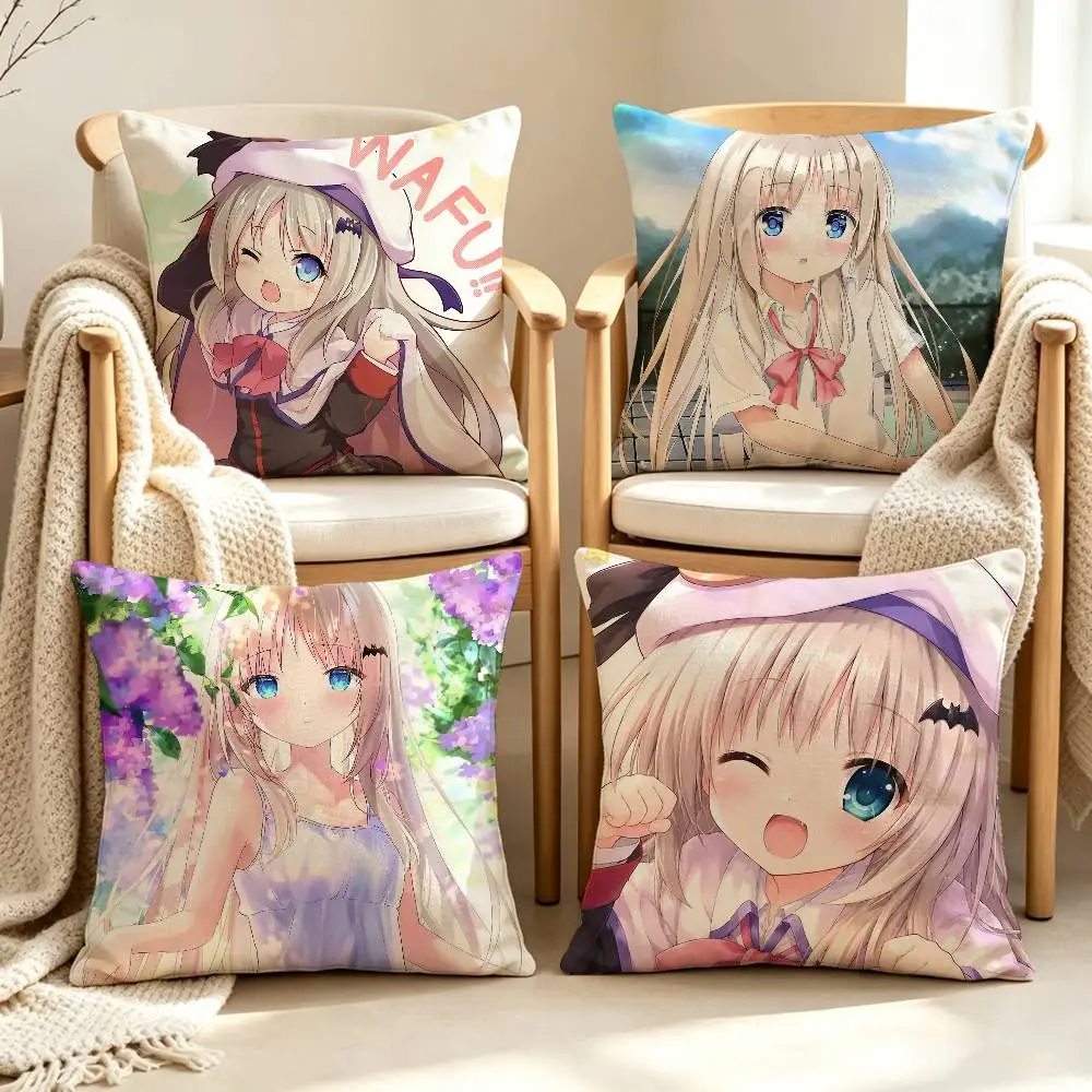 K-Kudryavka Noumi Kud L-Little B-Busters Customizable Square Pillow case Double Sided Print Sofa Bedroom Decor Cushion Cover