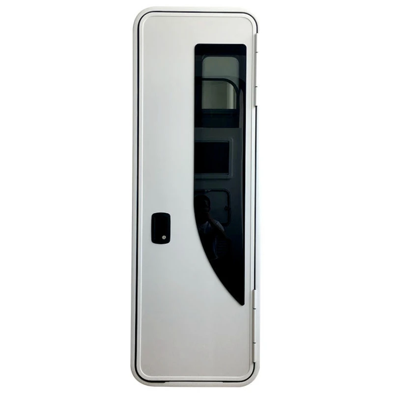 Fashion design European style Aluminum alloy double point lock RV entry door for camper trailer motorhome