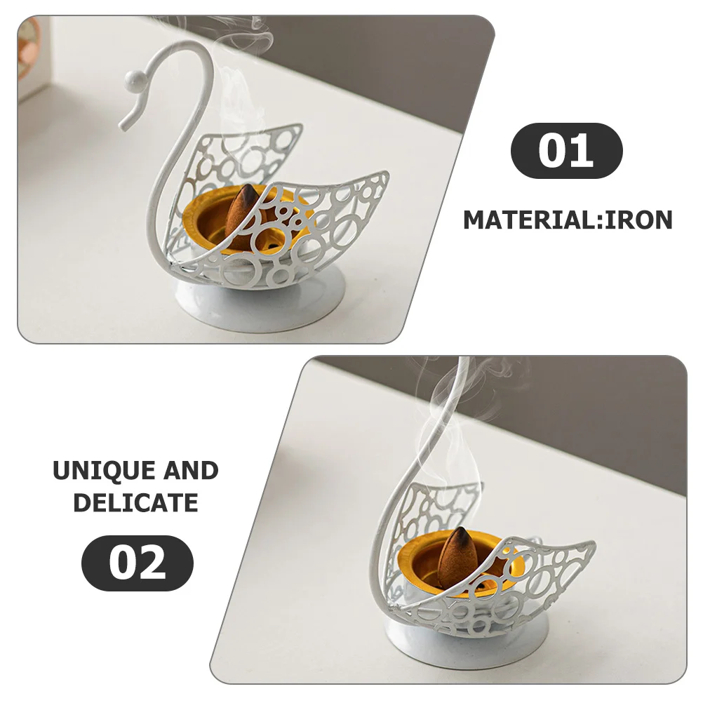 

1Pair Metal Swan Sculpture Tabletop Decor Safe Festival Present Living Room Tea Table Swan Sculpture Desktop Decoration