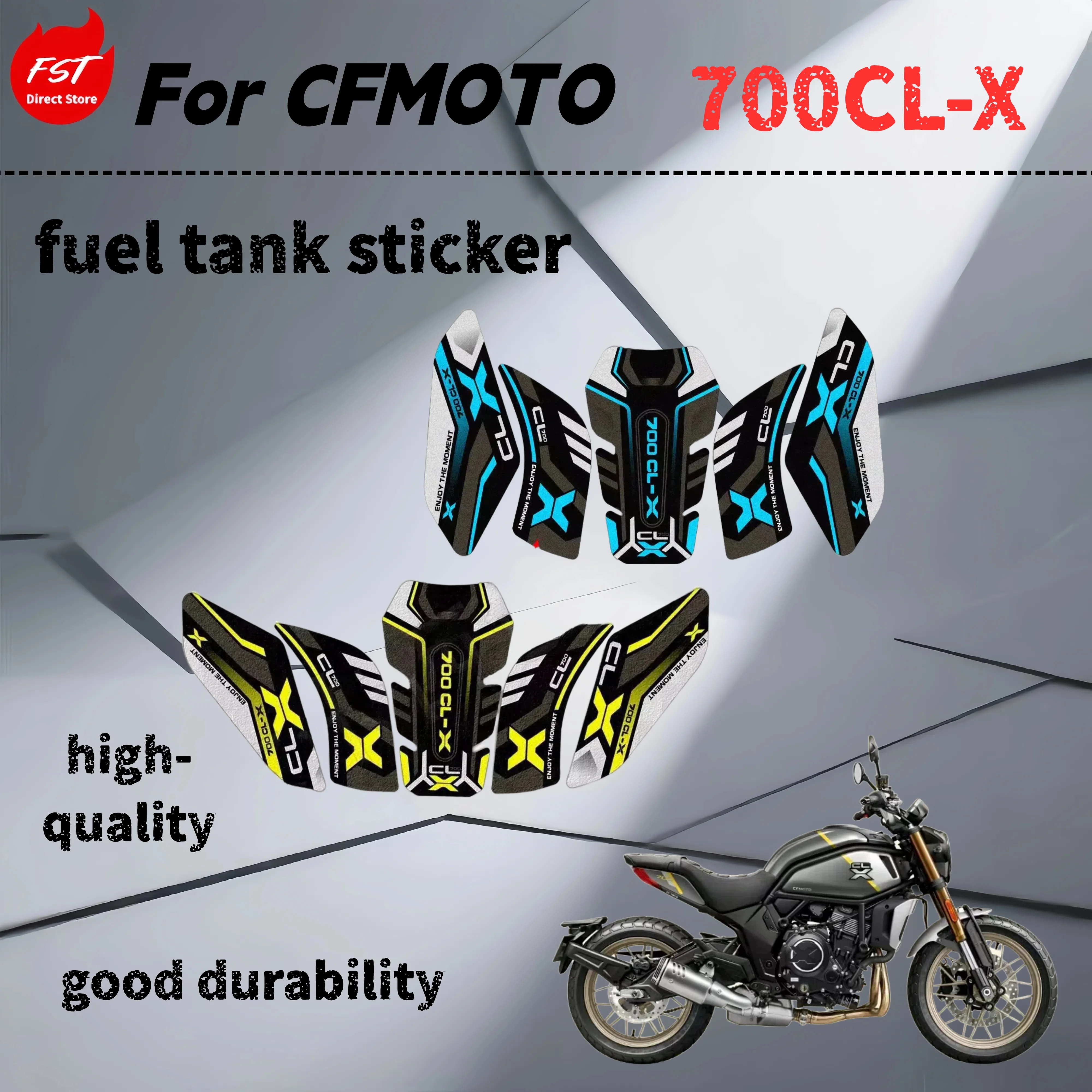 For CFMOTO 700CLX fuel tank sticker modified frosted fishbone sticker non-slip wear-resistant body protection sticker
