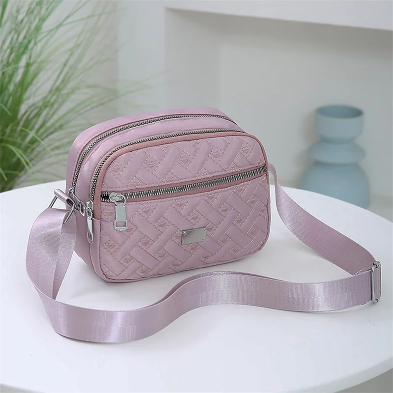Simple Casual Shoulder Bag Women\'s Oxford Strap Crossbody Bag Ladies With Zip Mobile Phone Pouch Slanting Cross Shoulder Bag