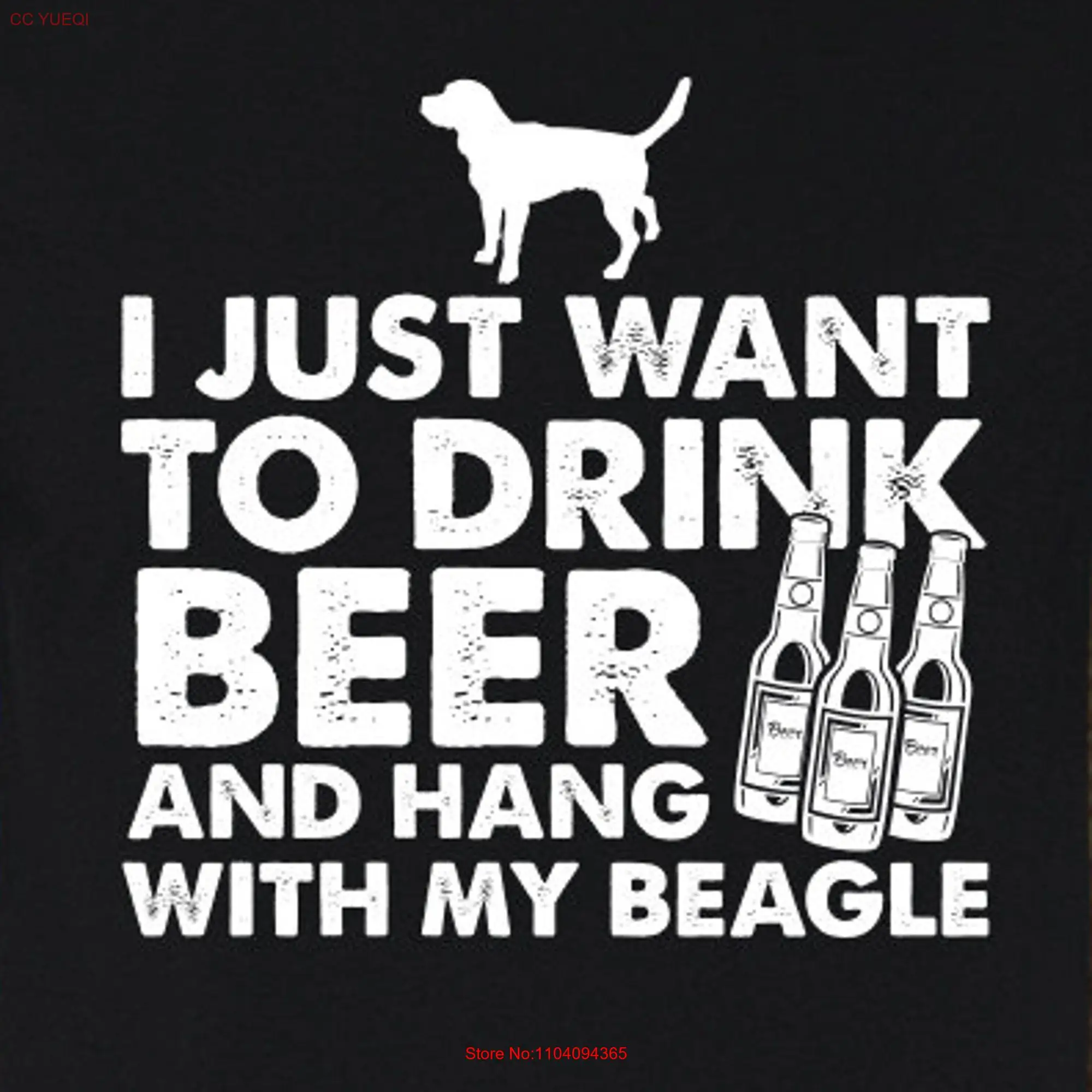 Beagle s T Shirt Beer Drinking Dog Lover long or short sleeves