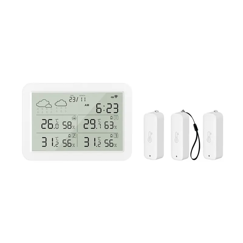 SEWS-Tuya Wifi Remote Smart Hygrometer Thermometer With Temperature And Humidity Monitoring App Alert System For Home