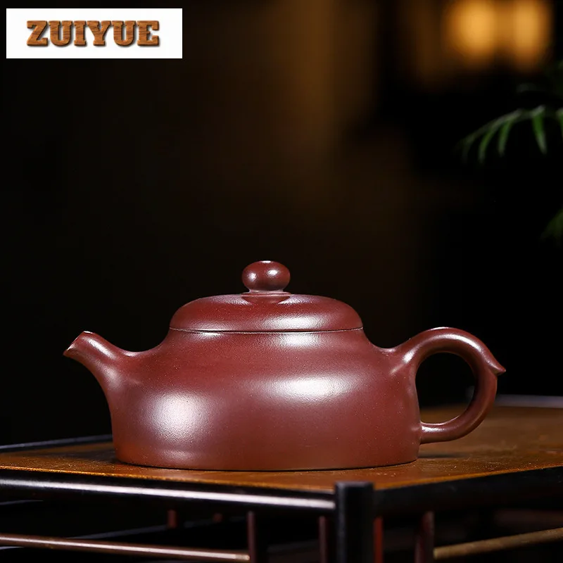 

230ml Creative Yixing Purple Clay Teapots Famous Artists Handmade Jade Bead Pot Raw Ore Auberginemud Kettle Zisha Teaset For Tea