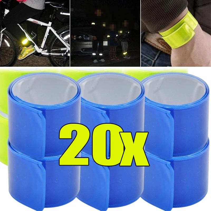 PVC Reflective Ring Bracelet Clap Luminous Wristband Bicycle Fun Run Leggings Belt Night Riding Armband Cycling Arm Protection