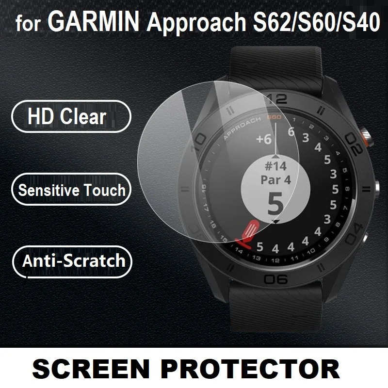 5PCS Smart Watch Screen Protector for Garmin Approach S62 / Approach S60 S40 Tempered Glass  Protective Film
