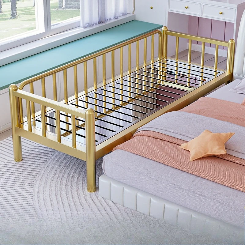

Stainless steel bed splicing children's bed baby girl small bed single boy guardrail widened bedside