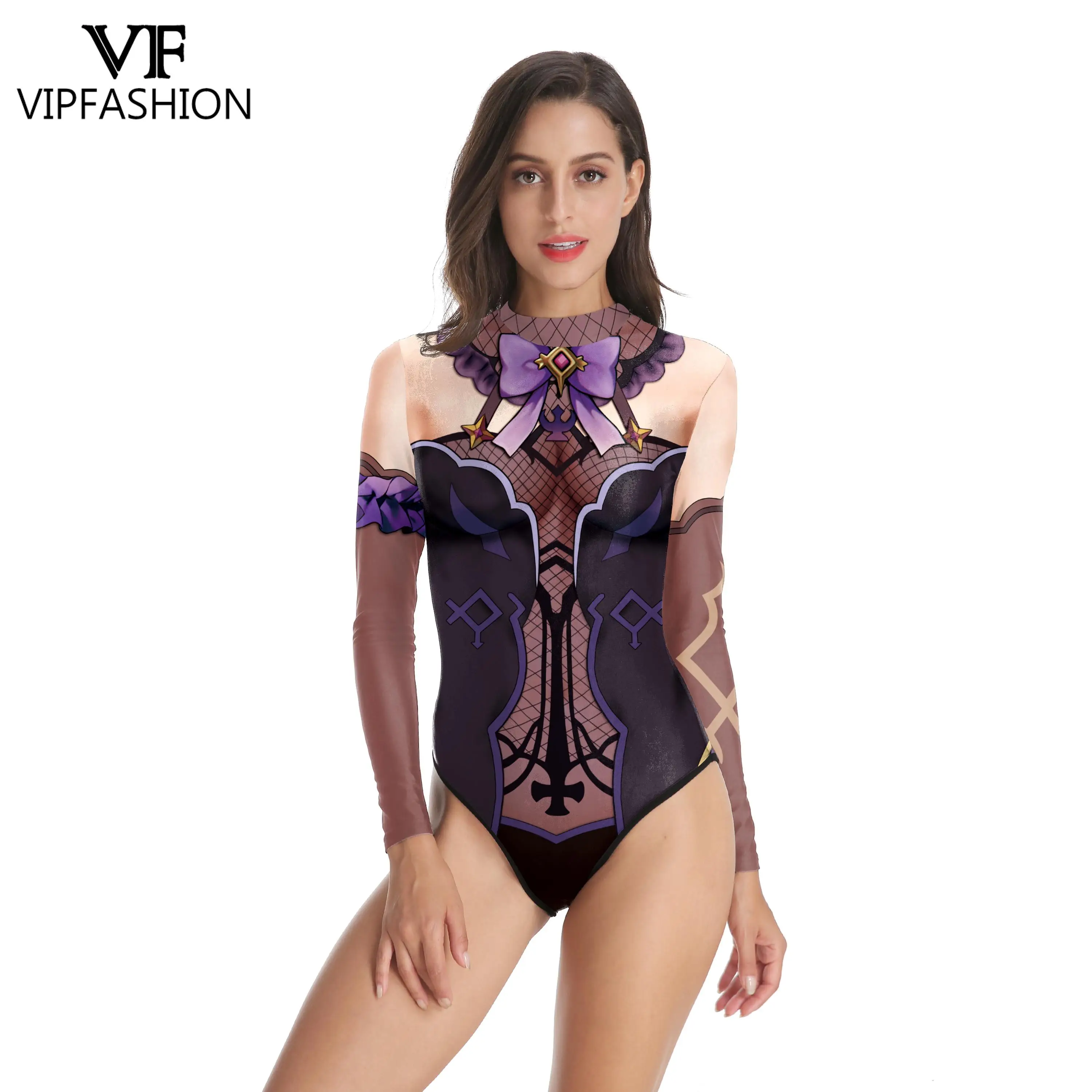 VIP FASHION Game Genshin Impact Mona Megistus Astral Reflection Cosplay Costume 3D Printing Jumpuit Bodysuit