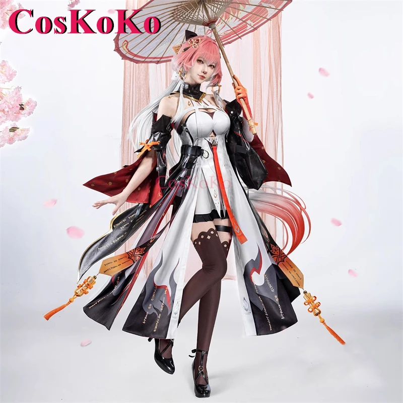 CosKoKo Changli Cosplay Game Wuthering Waves Costume Elegant Gorgeous Battle Uniforms Women Halloween Party Role Play Clothing