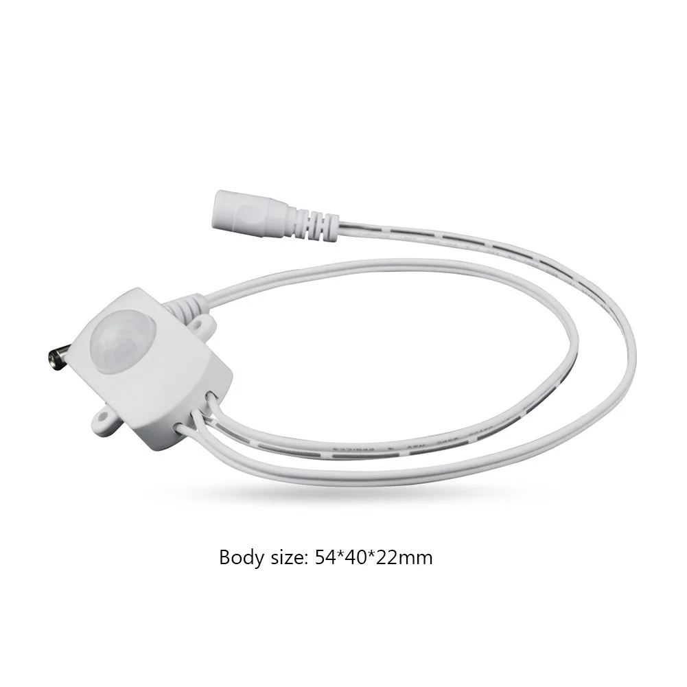 PIR Infrared Motion Detector DC 5V-24V Mini Infrared Motion Sensor Adjustable for Kitchen Cabinet Closet LED Lighting